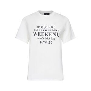 Max Mara Weekend Women White Organic Jersey Guglia Printed T-Shirt